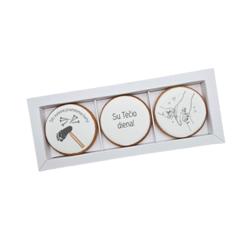 Dekoruoti meduoliniai sausainiai „Tėčio dienai4” 3vnt.